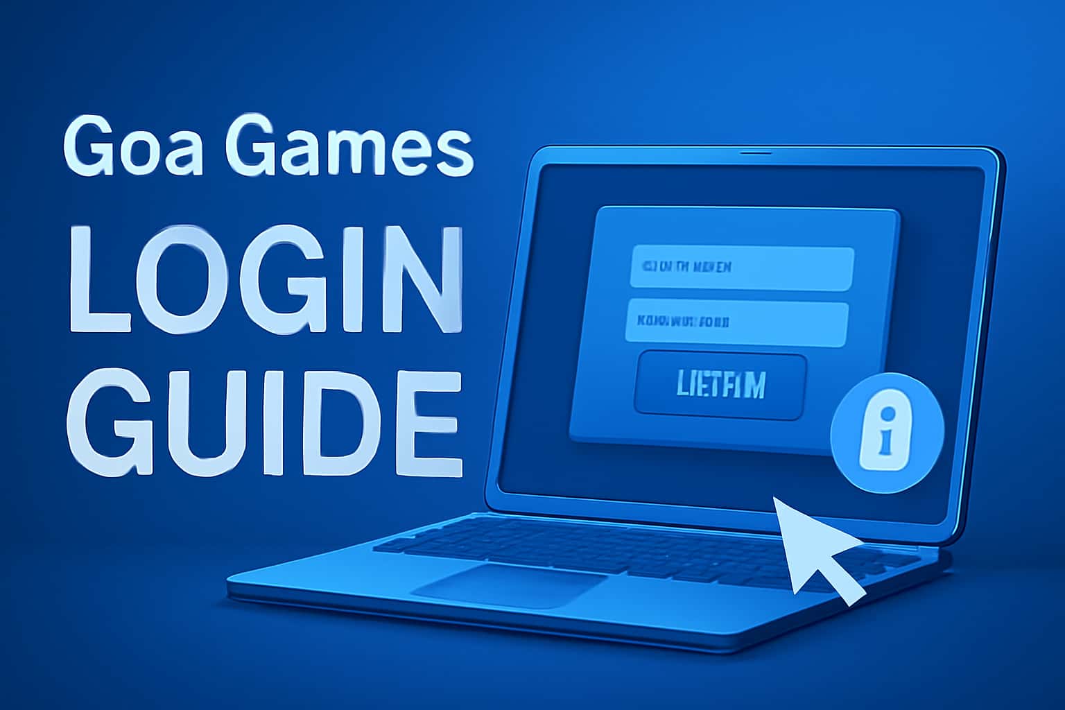 An informative scene illustrating the login process for Goa Games.