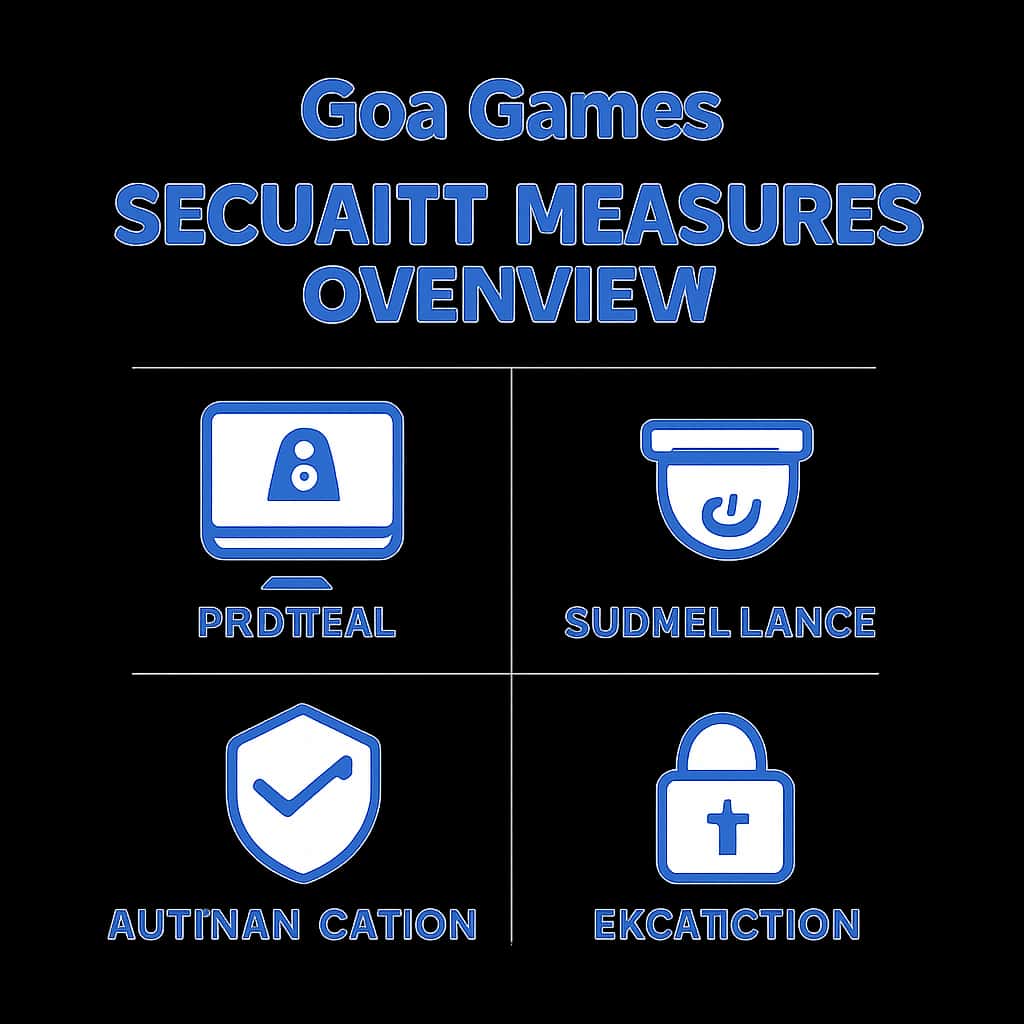 An educational diagram illustrating key aspects of Goa Games security measures.