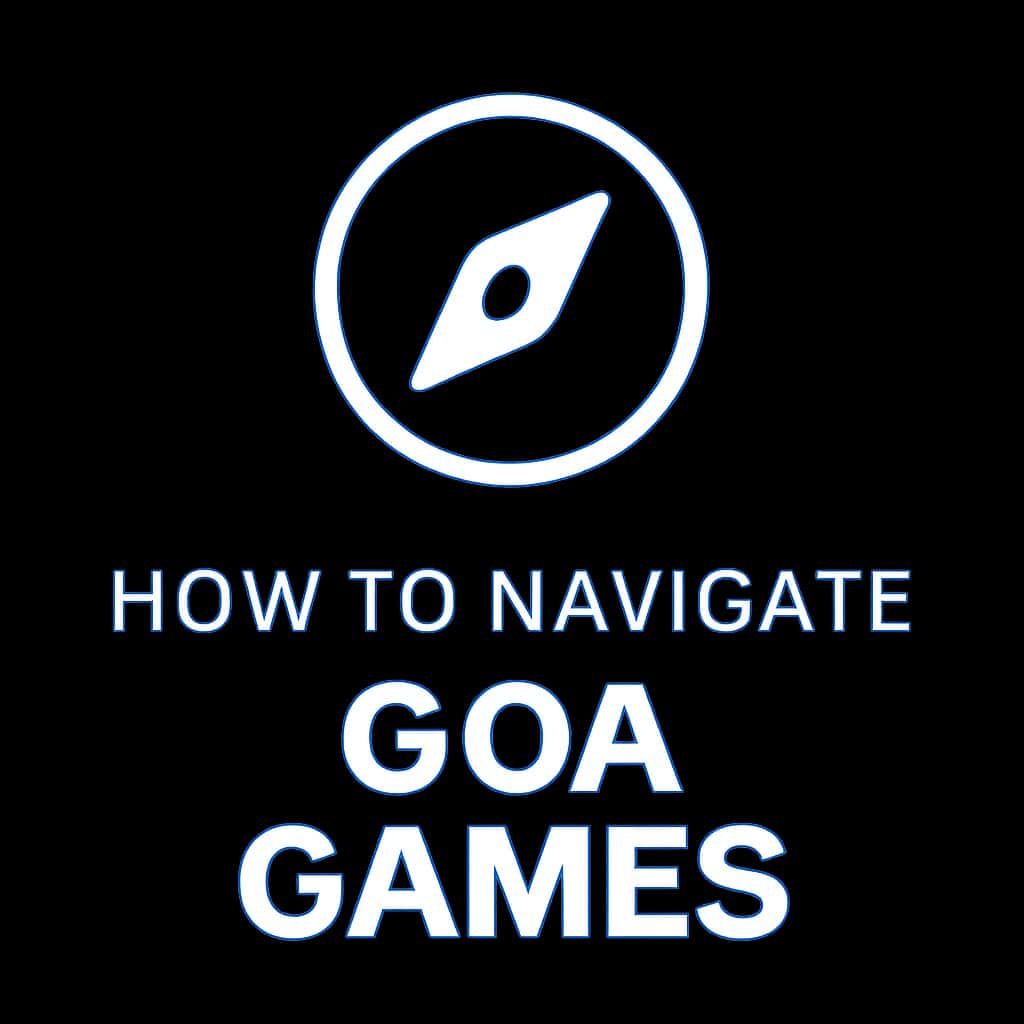A badge representing navigation support within Goa Games.