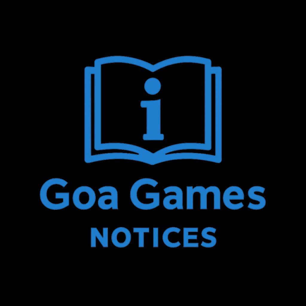 A badge symbolizing Goa Games Notices.